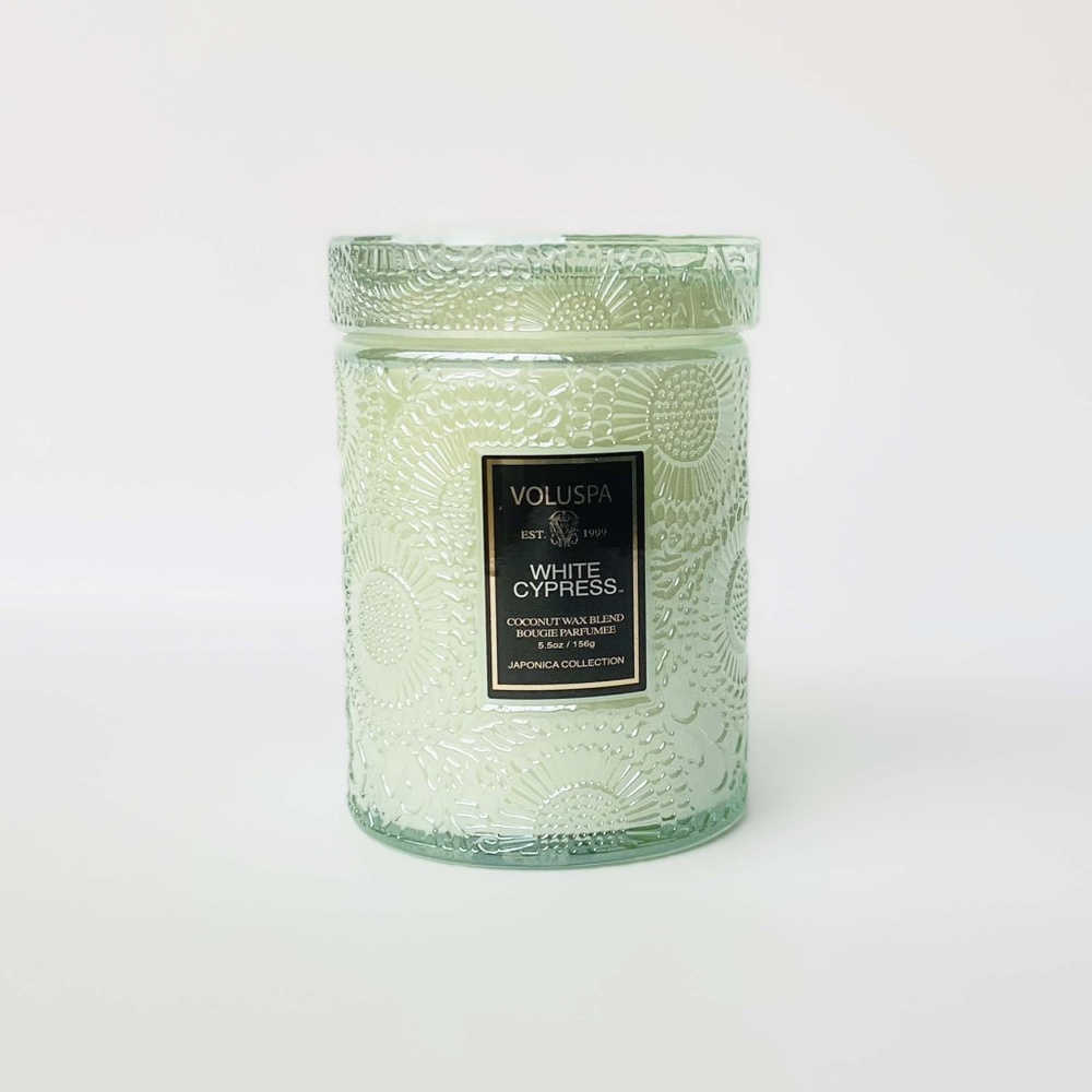 BRAND NEW Voluspa White Cypress Candle 5.5 OZ